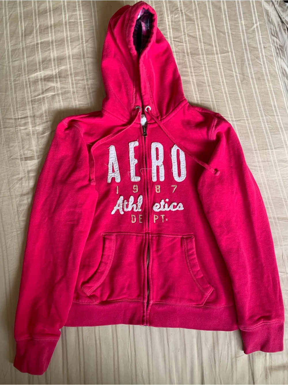 Aeropostale vintige Hot Pink Women's Zip Hoodie